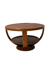 Mid-Century Modern Two-Tier Side Table In the style of Paul Frankl, 1950s